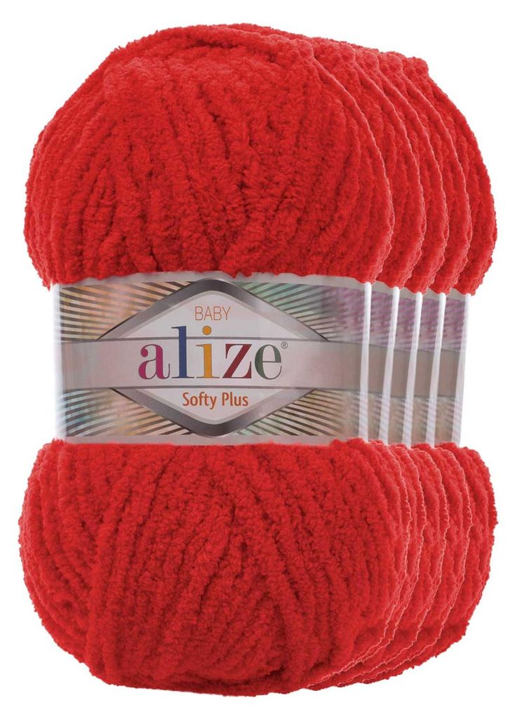 5 x 100g Kuschelwolle Alize Softy Plus Baby  100 Strickgarn Produktbild 