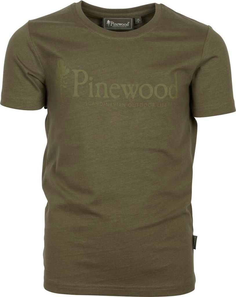 Pinewood 6445 Outdoor Life Kids T-Shirt H. Olive (713) 116