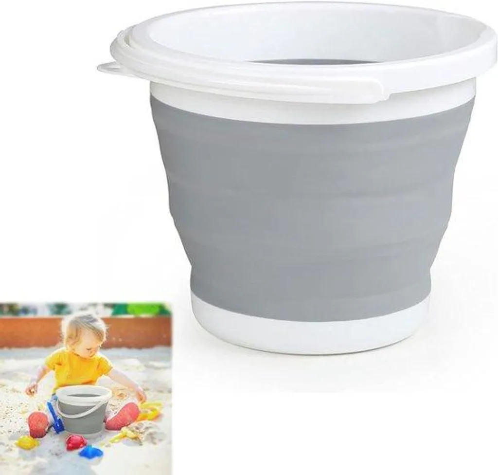 Jerrycan souple pliable 3L gris, bidon d'eau portable pour le voyage