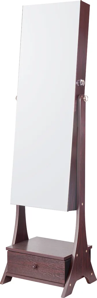 Organizzatore Gioielli SucceBuy Marrone con Specchio e Luci LED
