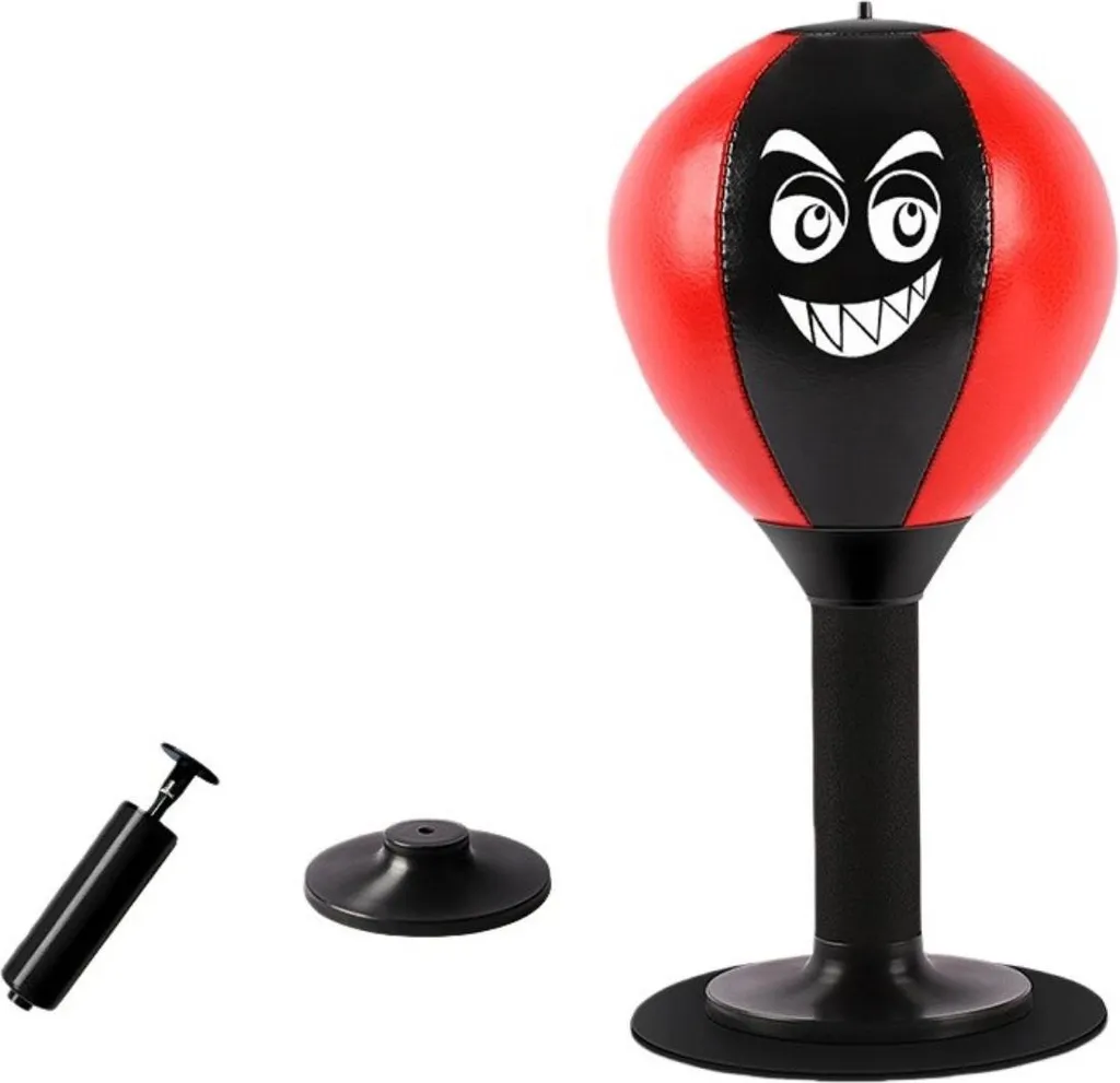 Balle de boxe anti-stress INF rouge avec ventouse de fixation forte