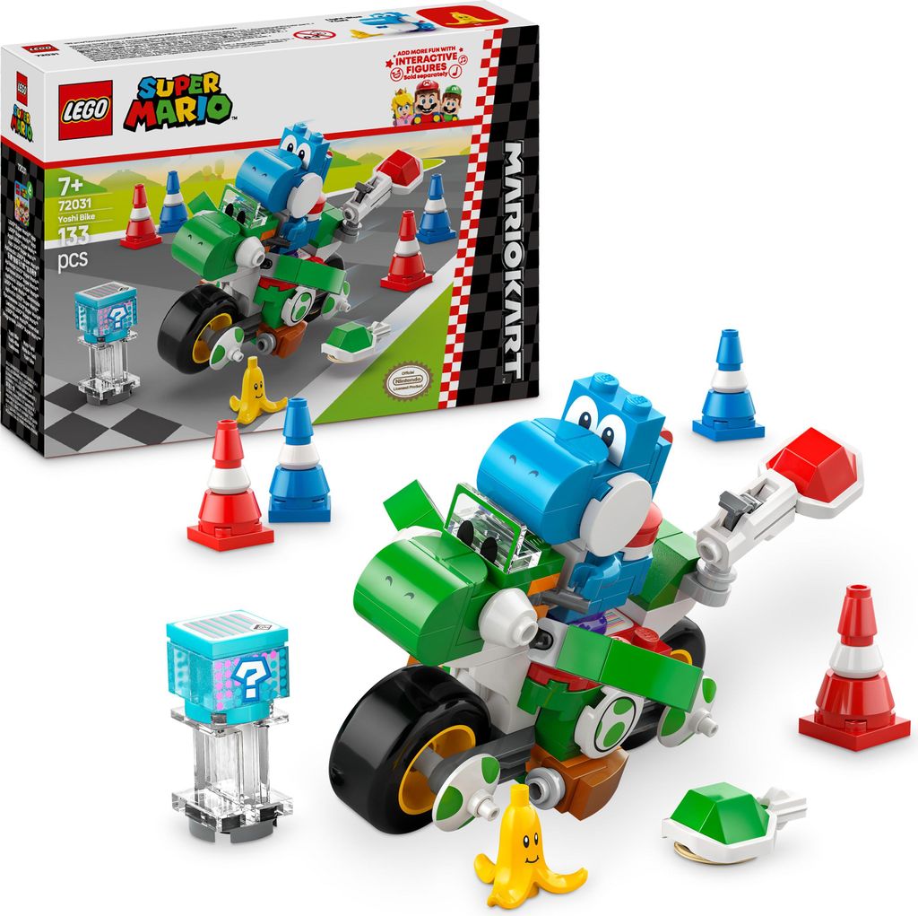 LEGO Super Mario: Mario Kart – Yoshi-Bike, Nintendo Abenteuer-Set zum Sammeln, Geschenk für Kinder, Jungen, Mädchen und Gamer ab 7 Jahren, Samm...