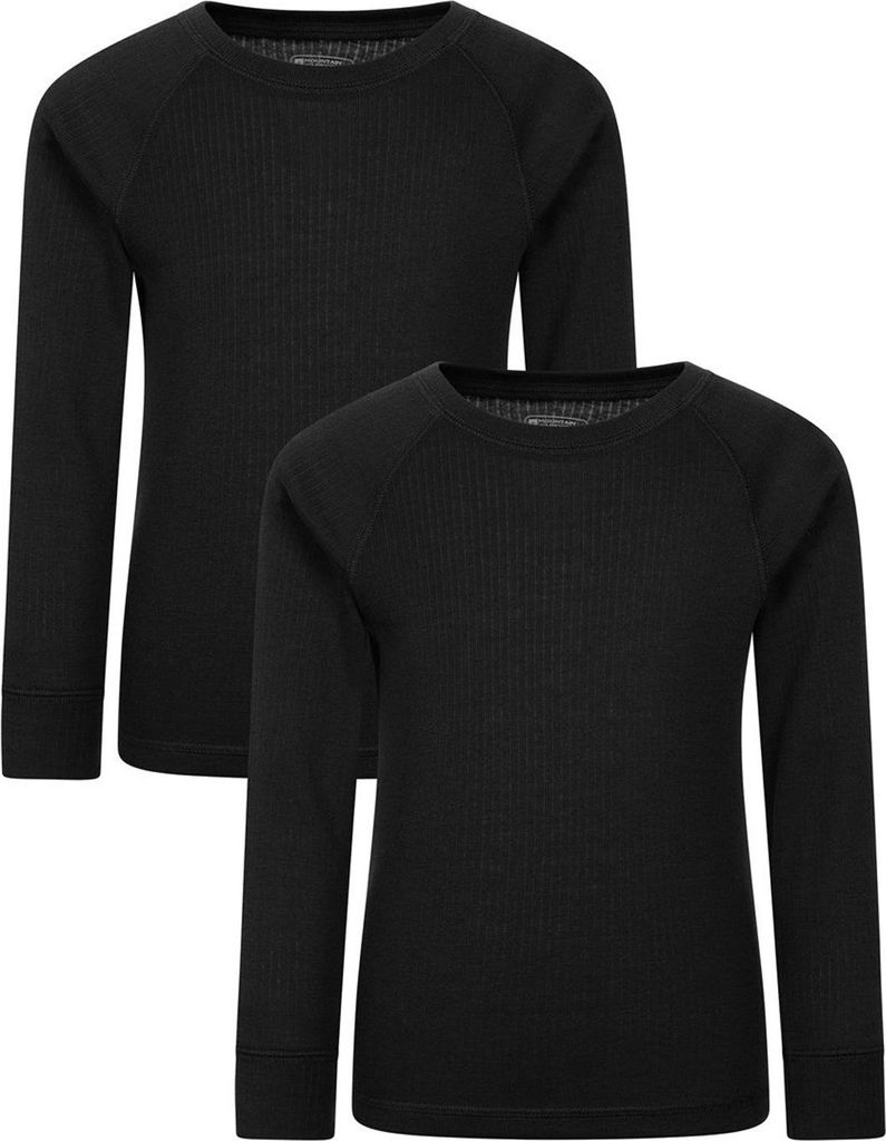 Mountain Warehouse - "Talus" Base Layer Oberteil für Kinder (2er-Pack) MW4778 (116) (Schwarz)