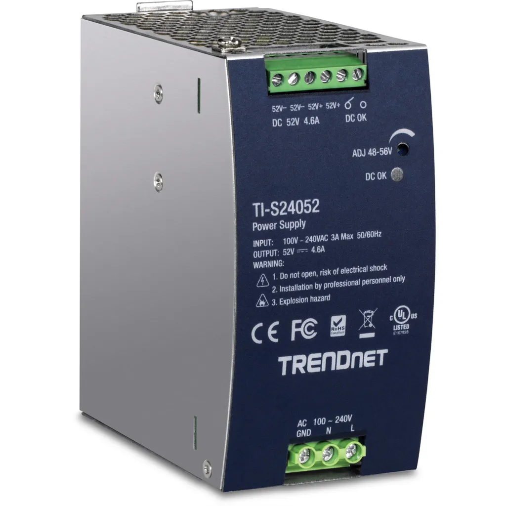 Bloc d'alimentation Rail DIN 240W 52V DC haute densité avec 4.61A