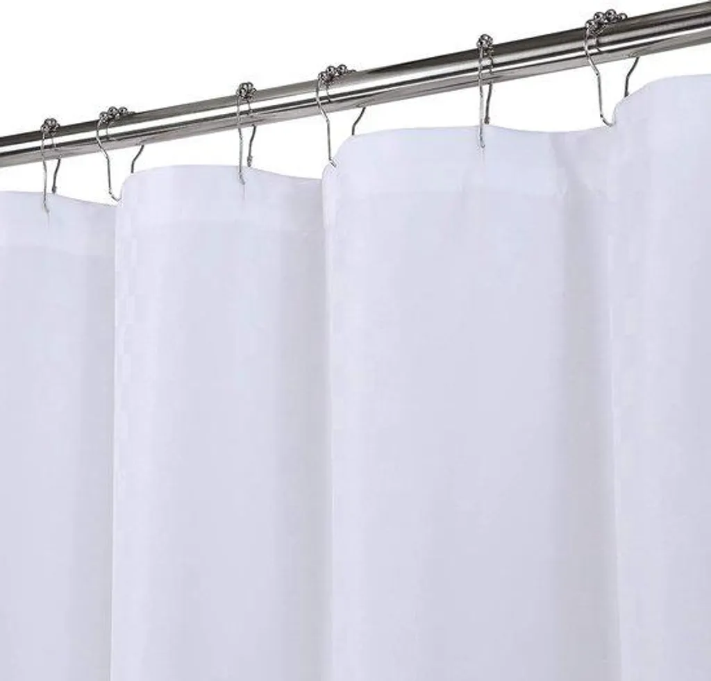 Rideau de douche blanc 180x180 cm idéal pour baignoire et salle d'eau