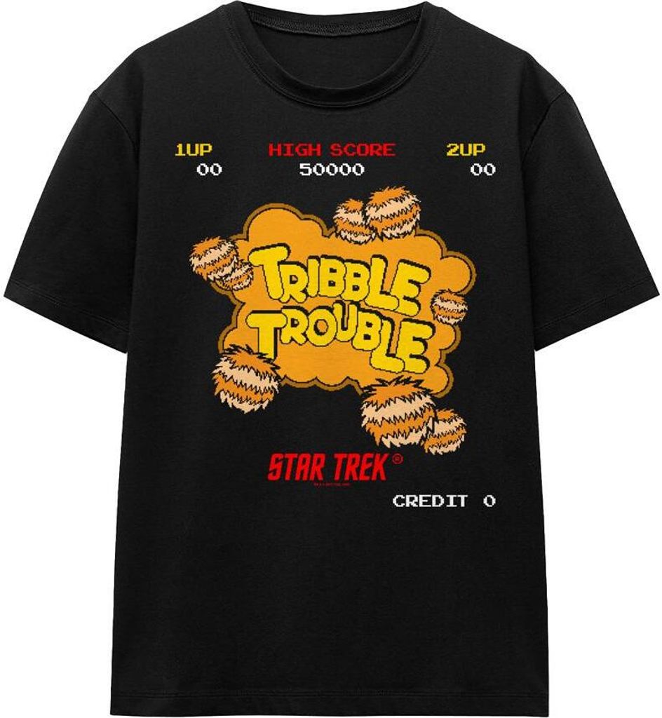 Star Trek - "Tribble Trouble" T-Shirt für Herren/Damen Uni TV16812 (L) (Schwarz)