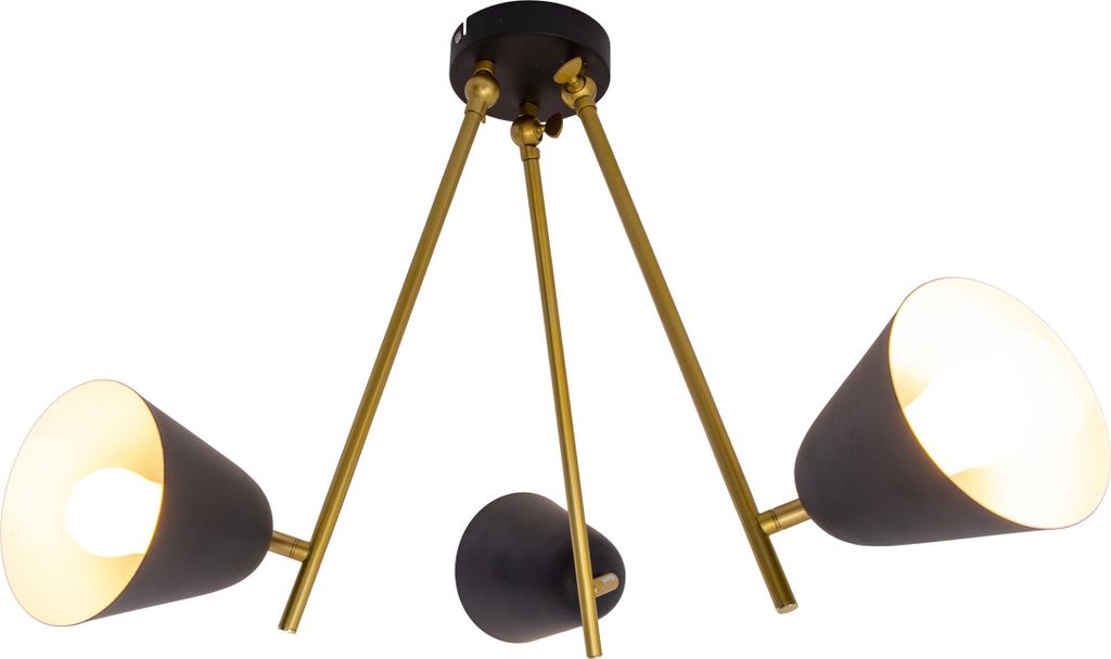 Näve Leuchten 3er Deckenleuchte "TRITON" H: 50cm schwarz 3er Deckenleuchte "TRITON" H: 50cm schwarz Deckenleuchten - 3er Deckenleuchte "TRITON" H:...