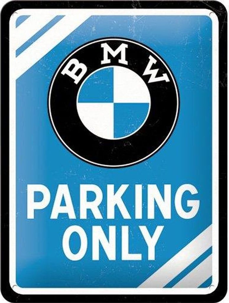 Nostalgic-Art - Blechschild 15x20 cm - BMW - Parking Only