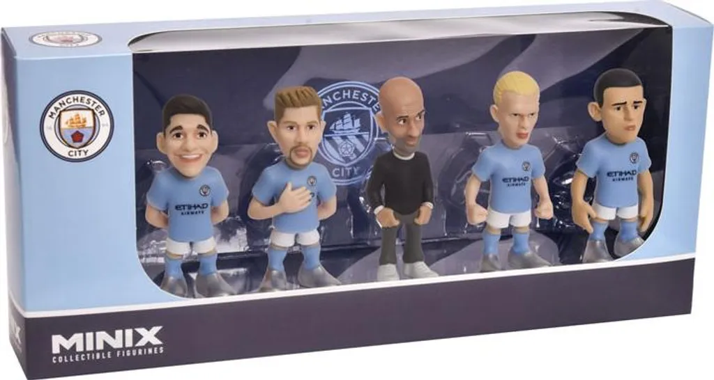 MINIX Manchester City Pack de 5 Figurines de Collection Officielles