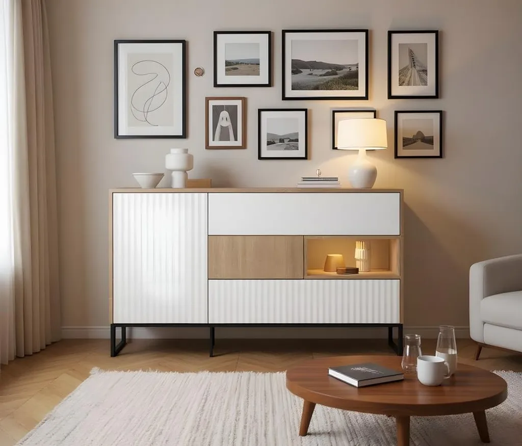 Meuble de rangement Commode Hati avec 4 tiroirs pour le salon