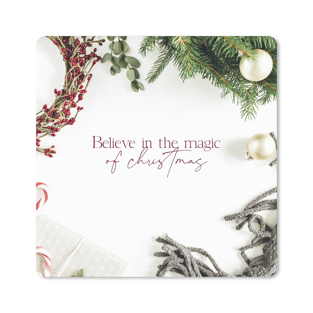 MuchoWow Mauspad Mousepad Winter - Weihnachten - Magie 30x30 cm - Mousepads - Maus Mat - Pad - Mausunterlage - Gaming