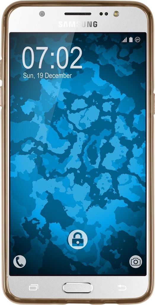 PhoneNatic Case kompatibel mit Samsung Galaxy J5 (2016) J510 - gold Silikon Hülle Slim Fit + 2 Schutzfolien