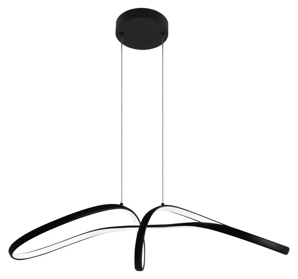 Suspension LED pour Grande Table à Manger SNOW - Luminaire Noir 125cm