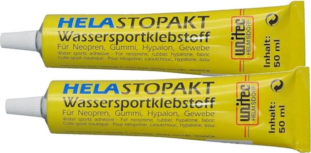 HELASTOPAKT Wassersportklebstoff Tube Deckpad SUP Kleber ELASTOSAL Härter RFE - Menge: 100 g