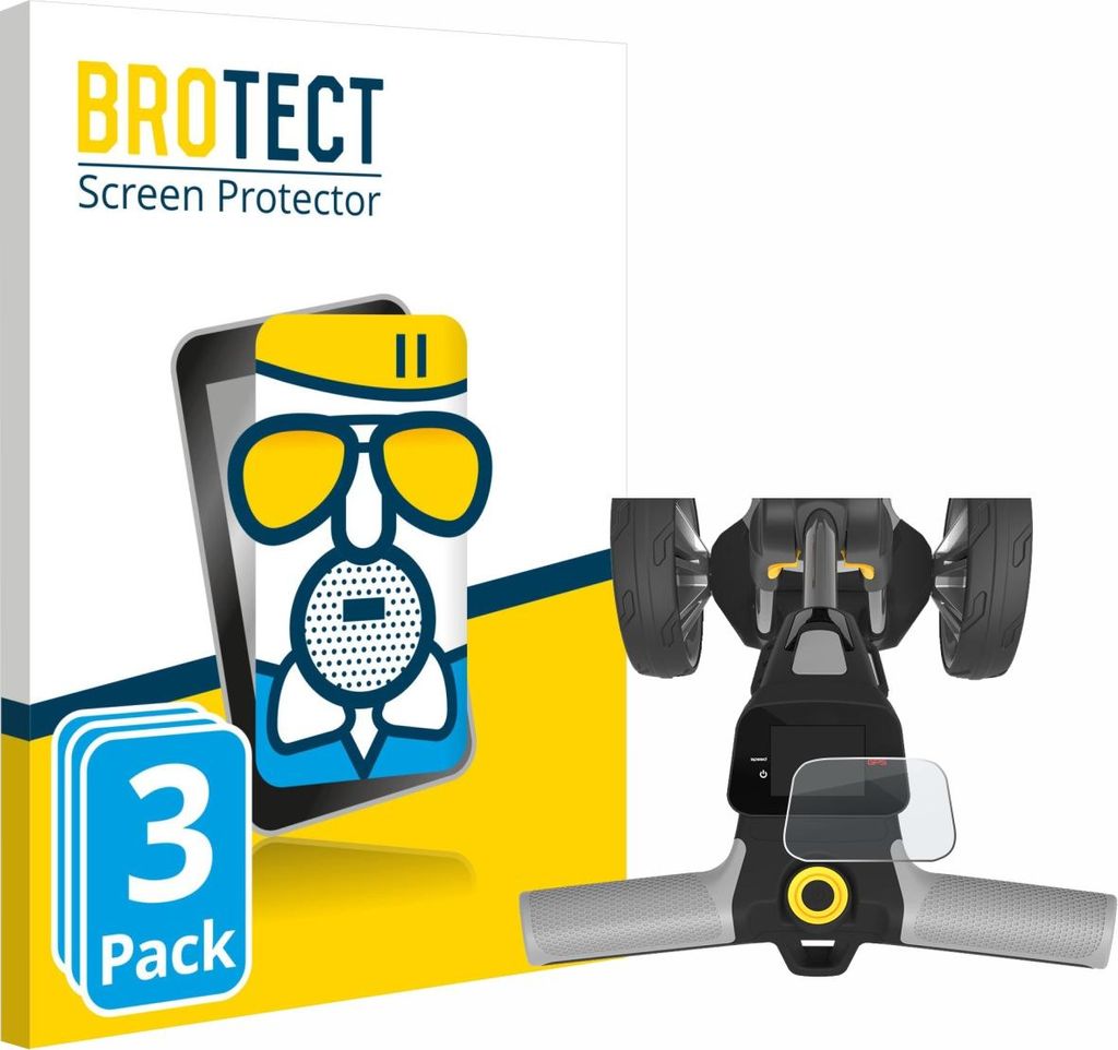 3x BROTECT Entspiegelungs Schutzglas für PowaKaddy CT6 2025 Schutzfolie Panzer Folie Glas Display Schutz matt