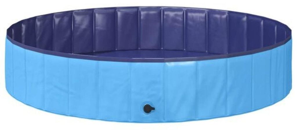 Zimilo Faltbarer Kinderpool Ø 160 x 30 cm, Robuster PVC Gartenpool, Planschbecken für Kinder und Haustiere, Outdoor Pool ohne Luftpumpe, Blau