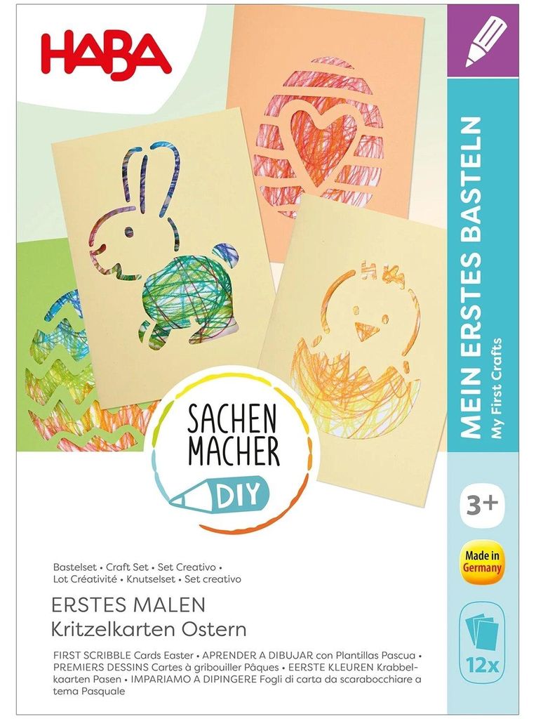 HABA Bastelset - Erstes Malen Kritzelkarten O Produktbild 