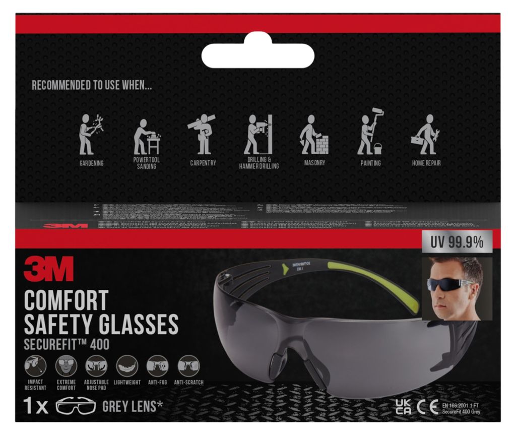 3M™ SecureFit™ Schutzbrille - Sicherheitsbrille Laborbrille Produktbild 