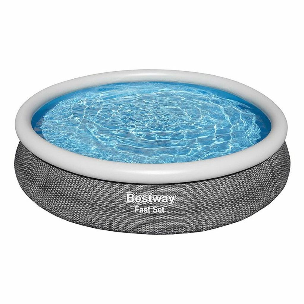 Bestway Aufblasbares Pool für Erwachsene Rattan mit Filter 366x76 cm Garten 57445