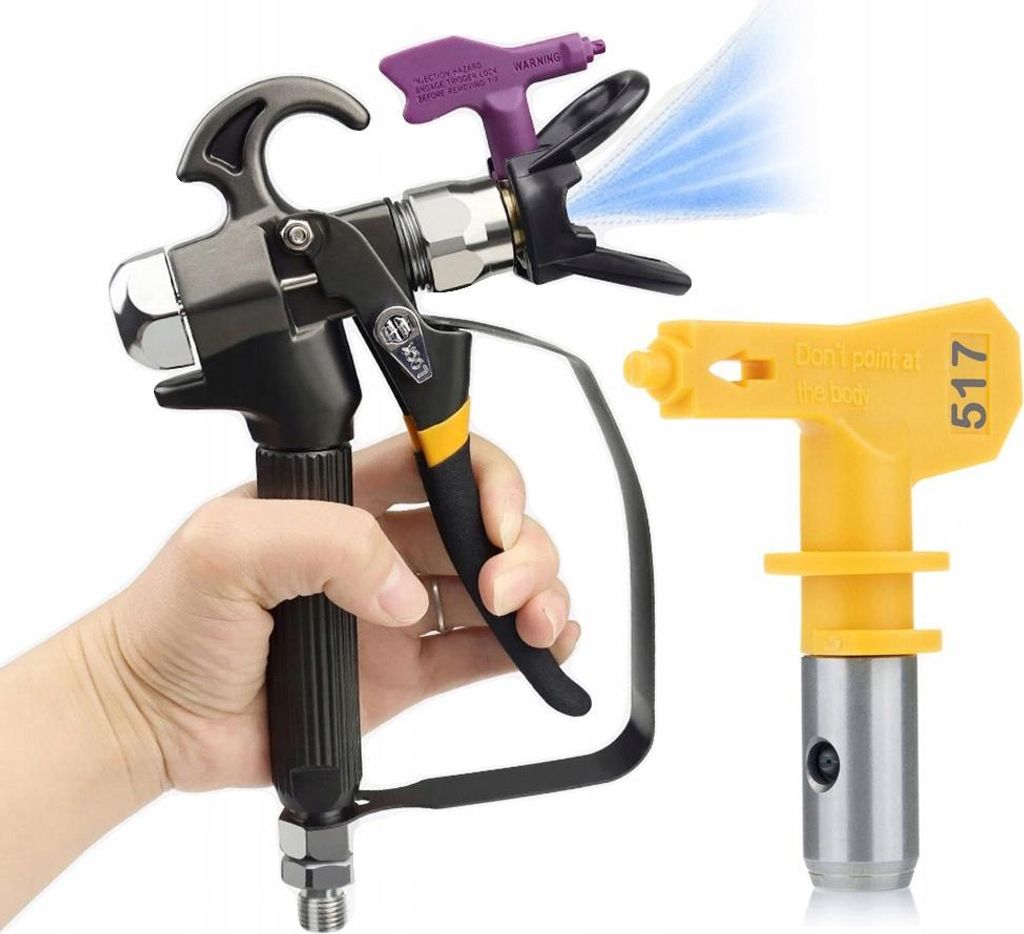 Rosfix-Spritzpistole für Rosfix TurboJet TJ1-Farbeinheit + Rosfix Ultra Spray Modell 517-Farbdüse