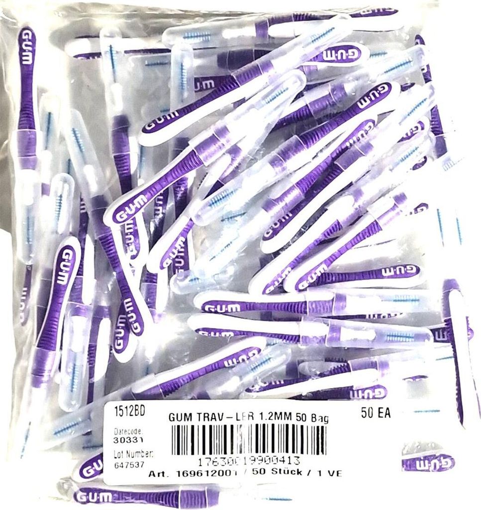 GUM TRAV-LER  Interdentalbürsten violett 1,2mm - 50 Stück Produktbild 