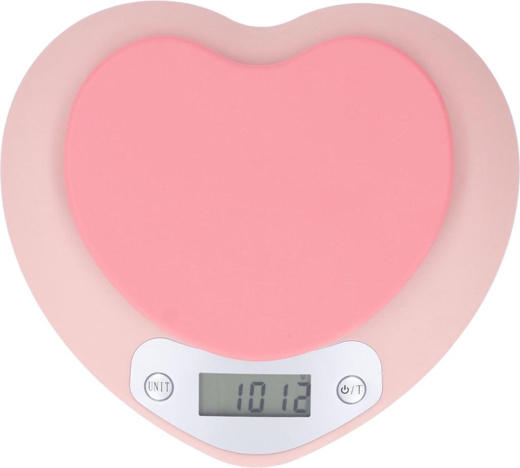 1g Genauigkeit digitale Küchenwaage 5kg Haushalt kleine Herzform wiederaufladbare Lebensmittelwaage für Kochen Backen