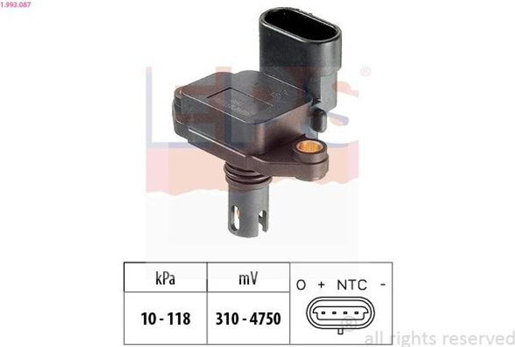 EPS Luftdrucksensor Höhenanpassung 1.993.087 für MINI Schrägheck (R50, R53)