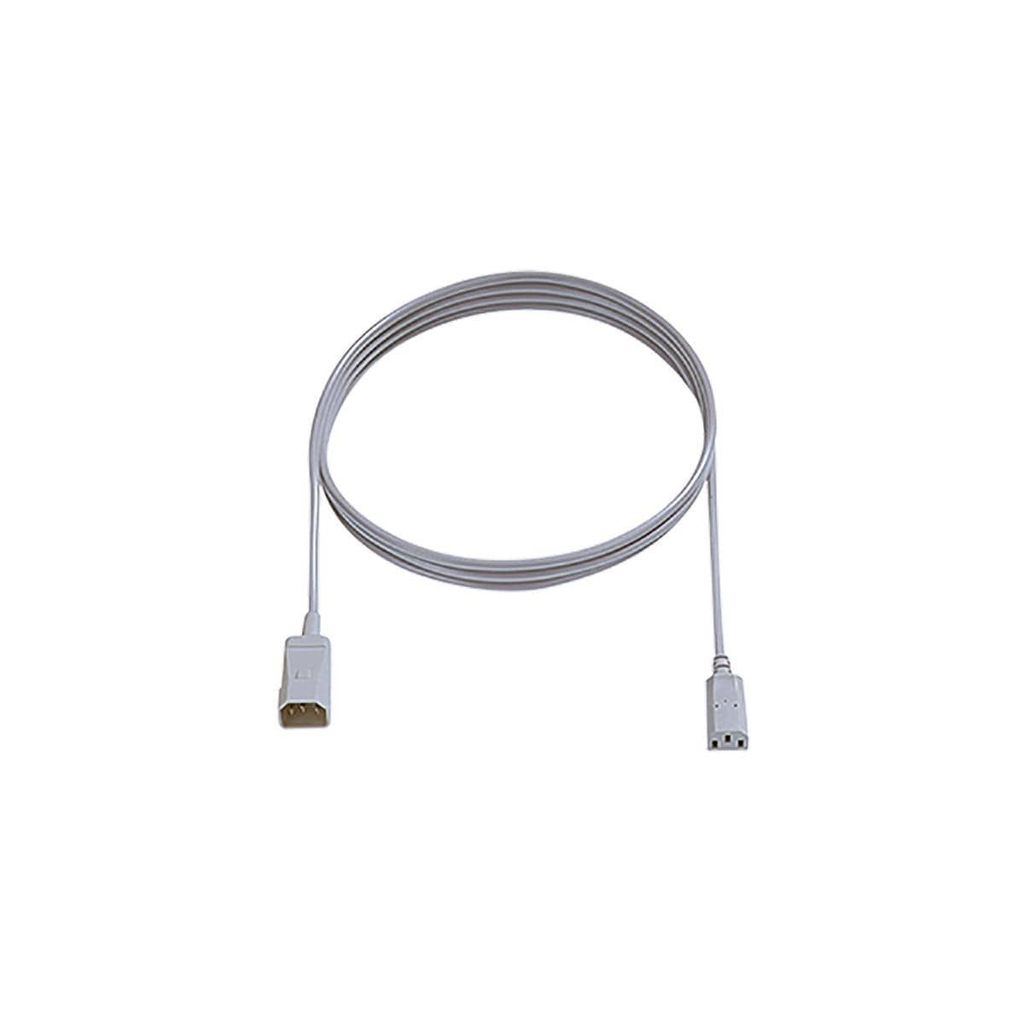 BACHMANN Kaltgeräteverlängerung H05VV-F 3G1,0mm², C14 / C13, grau, 2 m