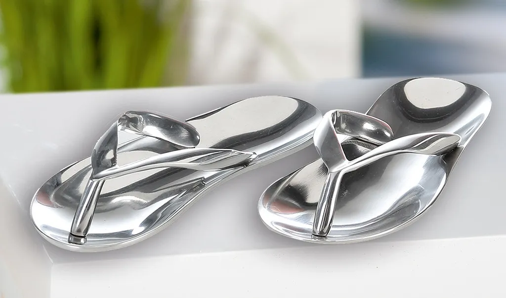 Schale Sandale Argentée en Aluminium de Qualité Supérieure 2 Pièces