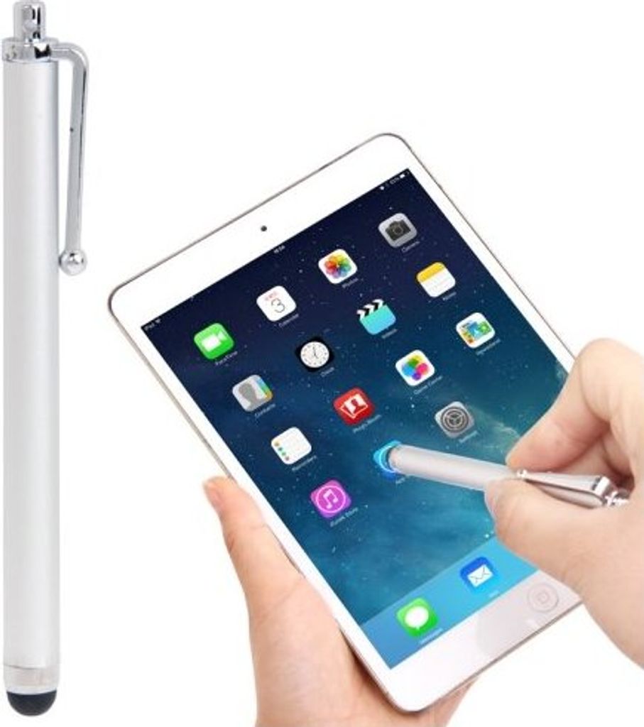 2x Display Touch Pen Eingabe Stift für iPad iPhone Samsung Huawei Xiaomi Silber