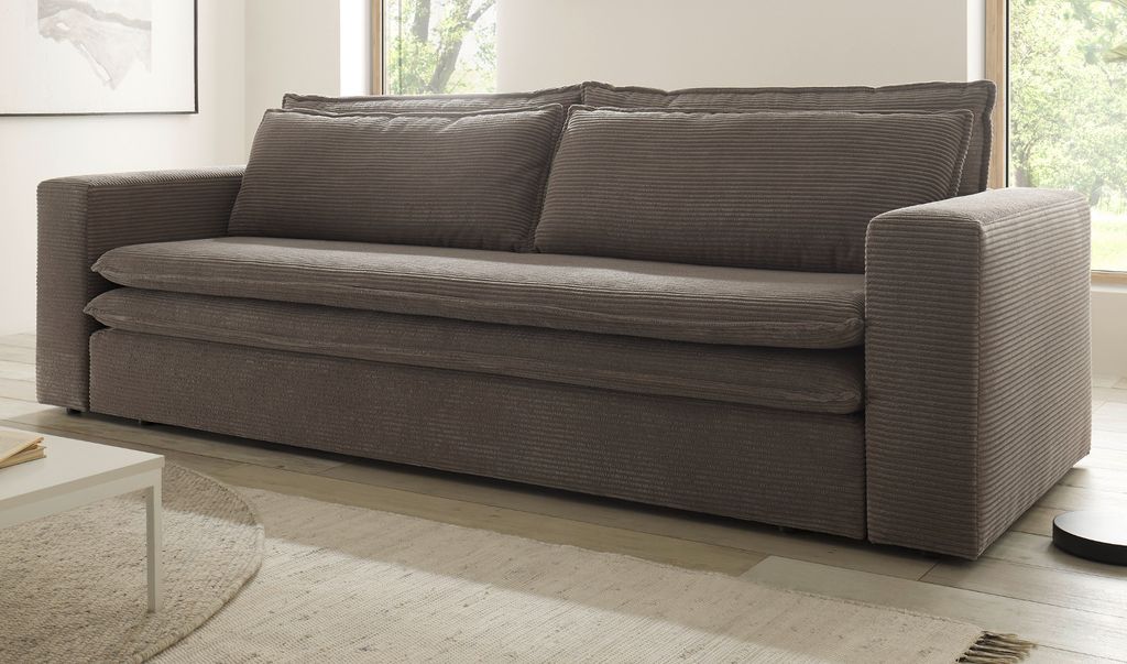 Sofa "Pesaro" in braun Cord Couch 2-Sitzer 180 cm