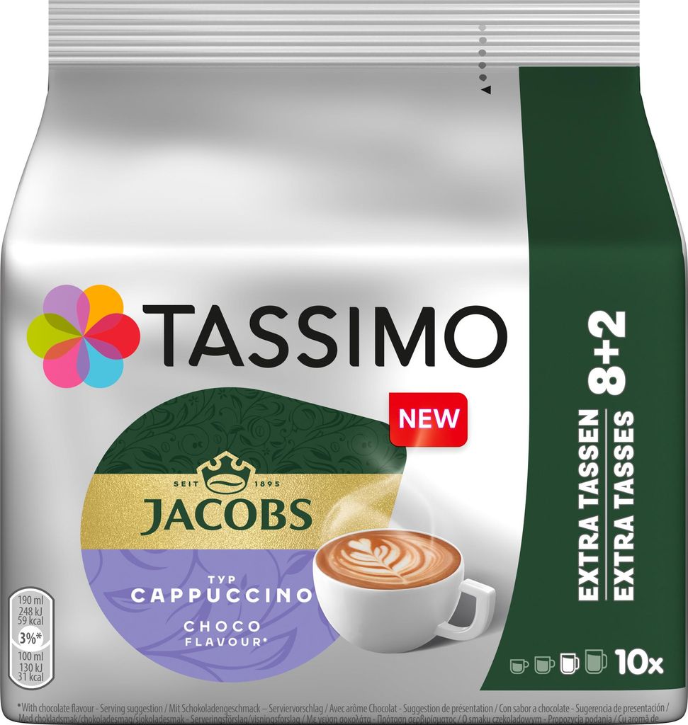 Tassimo Jacobs Cappuccino Choco, Kaffee, Milchkaffee, Produktbild 