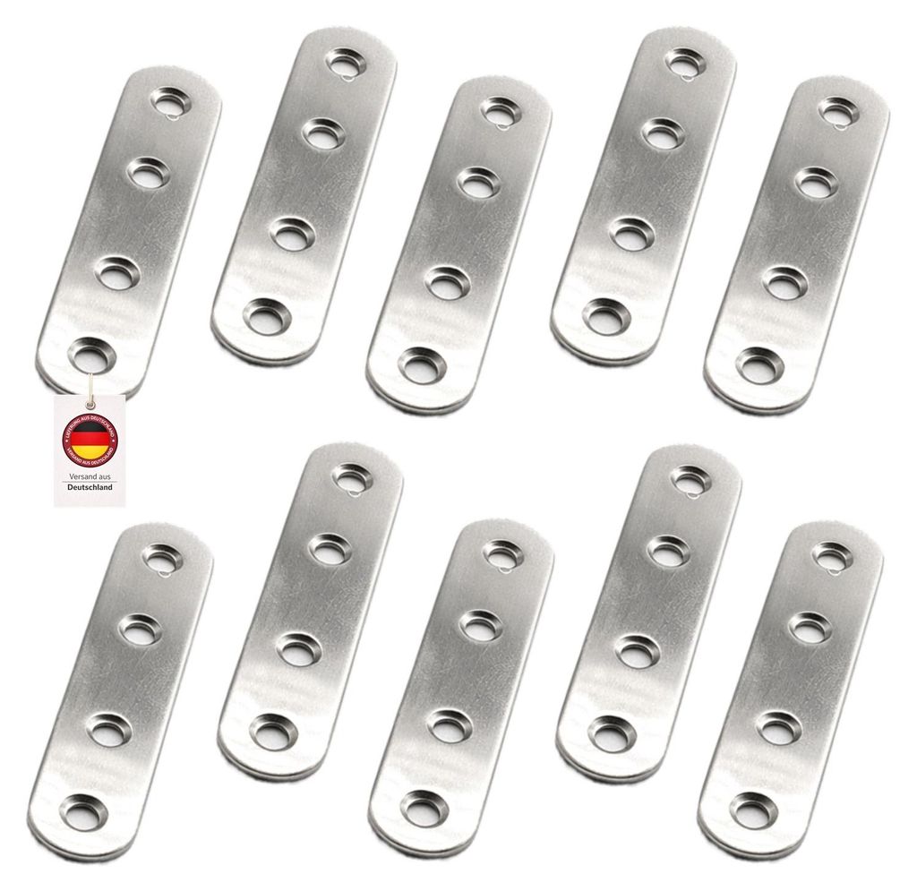HOOZ 10er Set Holzverbinder aus Edelstahl mit der Größe 96 mm