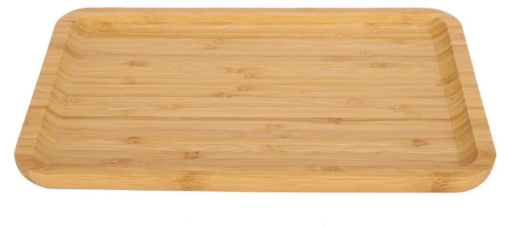 Rectangular Bamboo Serving Tray Food Fruit Cake Storage Plate for Household Kitchen Use