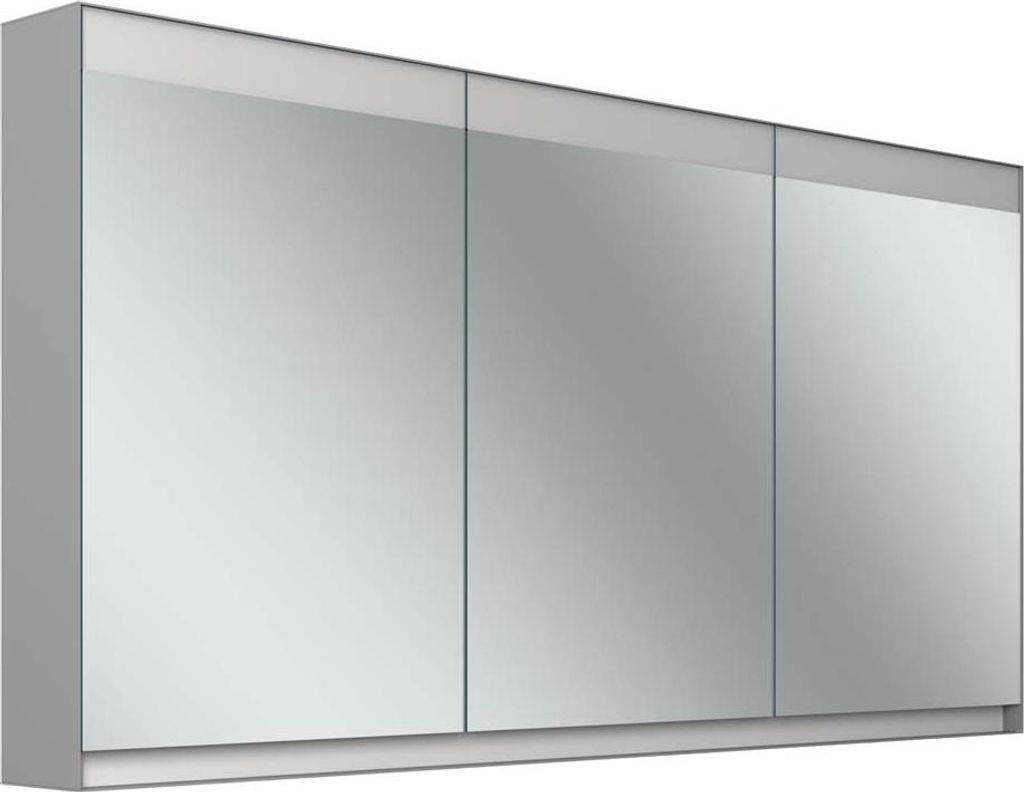 Schneider FILO HCL Spiegelschrank, Unterputz, Lichtband oben, 1495x147x759mm, 3 Türen, 2 Steckdosen, 180.151.02.04