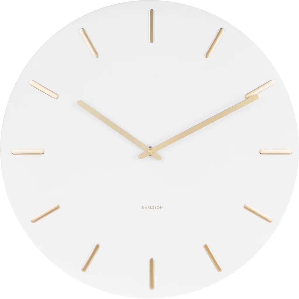 Décoration Murale : Horloge Karlsson Blanche pour Salon et Bureau Chic