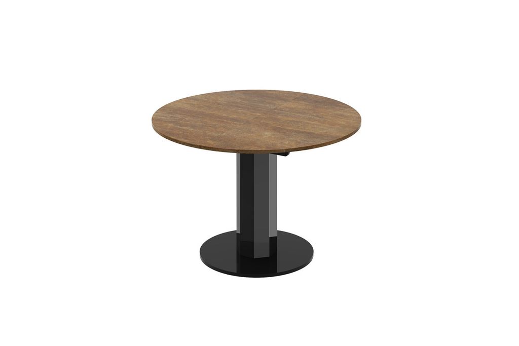 Design Esstisch Tisch HES-111 rund oval Hochglanz ausziehbar 100-148cm