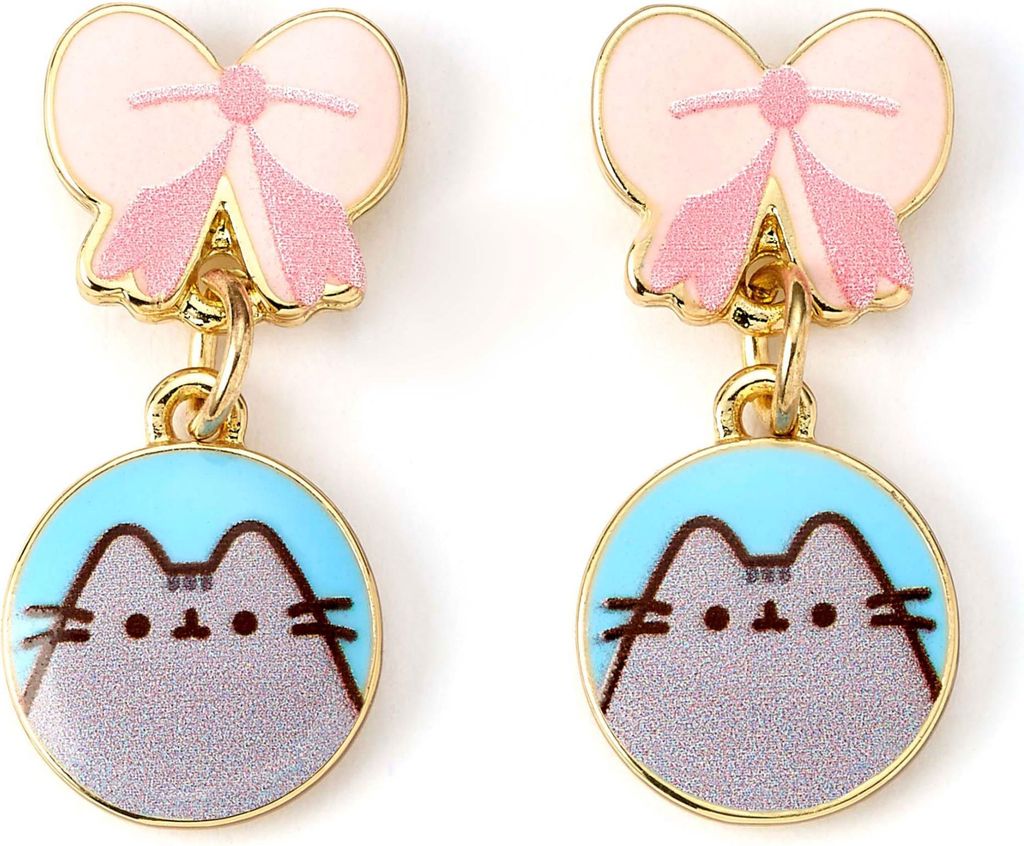 Náušnice Pusheen Drop Pink Bows Obrázek produktu 