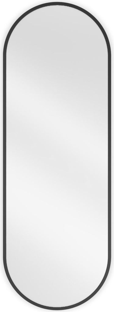 Mexen Loft oválne kúpeľňové zrkadlo 100 x 35 cm, čierny rám Obrázok produktu 