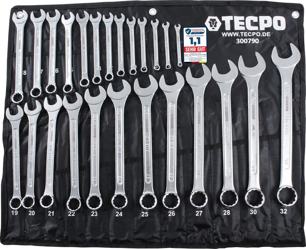 TECPO Maulringschlüssel-Satz, 6-32mm, 25-tlg. Produktbild 