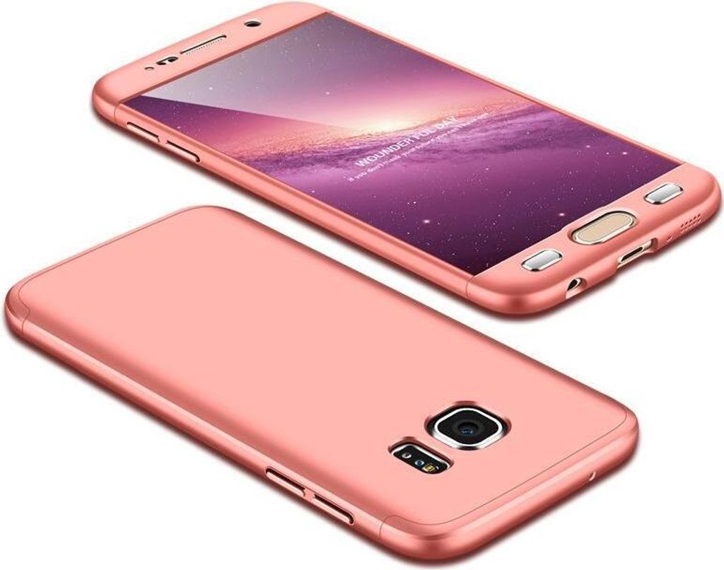 Hülle für Samsung Galaxy S7 360 Grad Schutz mit Displayglas Produktbild 