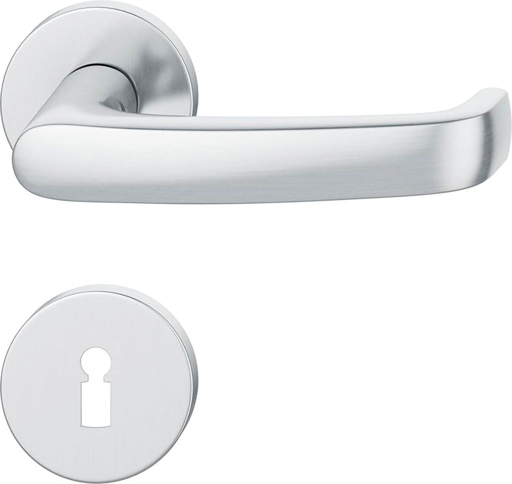 FSB Drückergarnitur 12 1045 ASL auf Rosette BB, Edelstahl matt