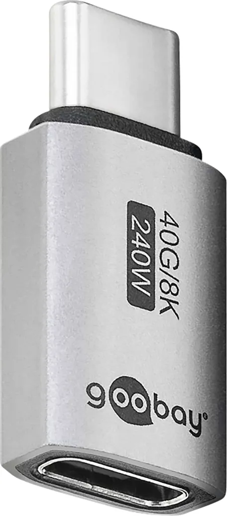 Goobay 74447 Adattatore USB-C Argento: USB4 40Gbps e 240W Power Delivery