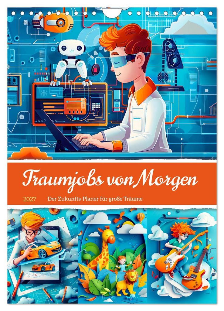 Traumjobs von Morgen - Der Zukunfts-Planer für große Träume (Wandkalender 2027 DIN A4 hoch), CALVENDO Monatskalender
