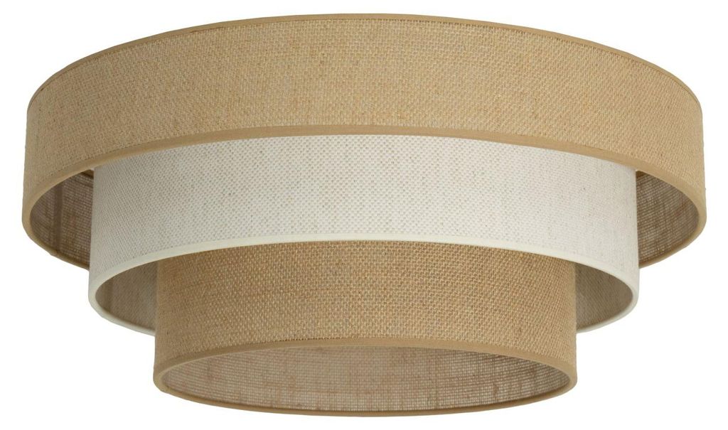 Deckenleuchte Stoff 50 cm breit Beige Sandfarben E27 Produktbild 