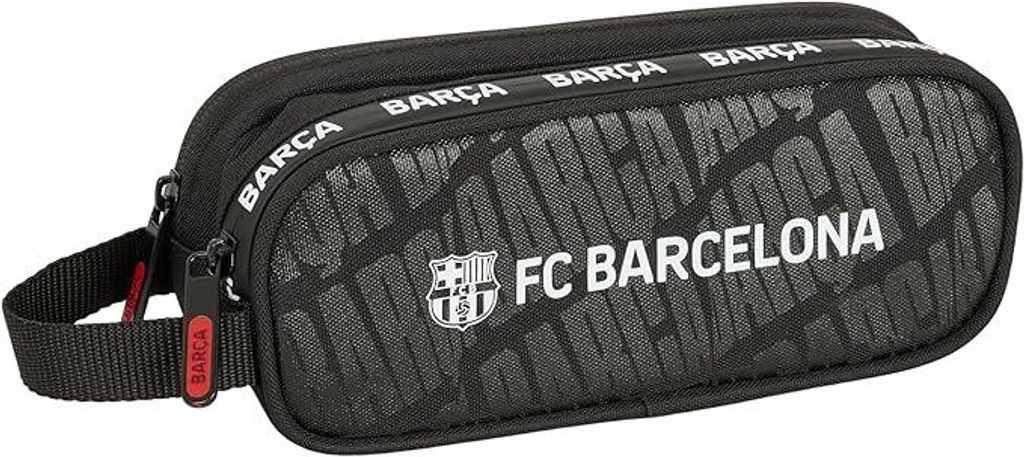 F. C. Barcelona Doppelmäppchen für Kinder, ideal für Kinder im Schulalter, bequem und vielseitig, Qualität und Widerstandsfähigkeit, 21 x 6 x ...