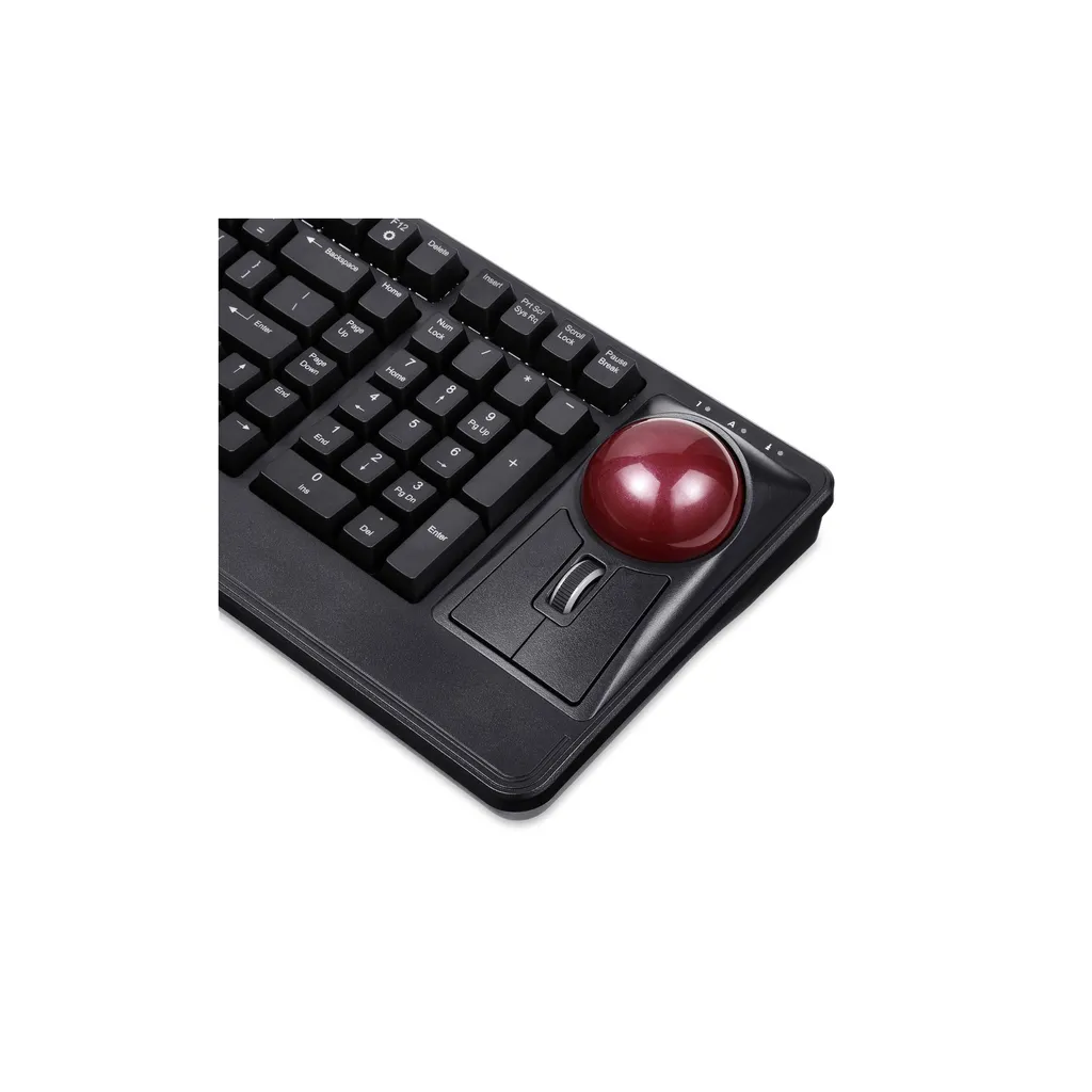 Perixx PERIBOARD-522 Clavier filaire boule de commande 55mm noir US Pro - 2
