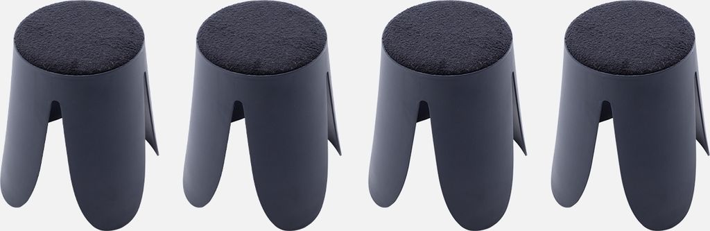 sweeek - 4er Set stapelbare Hocker, strukturierter Produktbild 