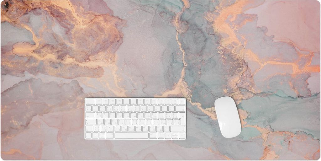 Abstraktes Aquarell – Schreibtischunterlage – Rutschfeste Tischunterlage – Schreibtischmatte für Büro & Zuhause – Schreibunterlage – Ma...