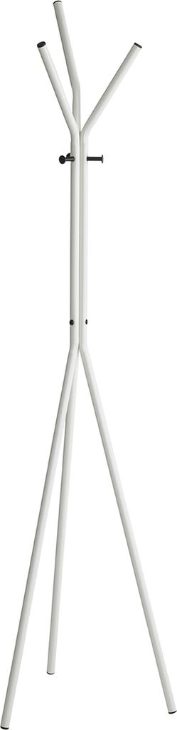Garderobenständer >55354< in schwarz, weiß, Metall - 178x46cm (HxD)